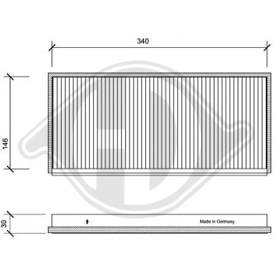 Bilde av DIEDERICHS DCI1006 Kupéfilter Karbonfilter 340 156 40 Climate FORD: StreetKA Cabrio, FIESTA 4