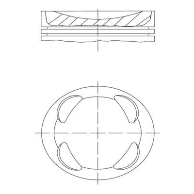 Bilde av MAHLE ORIGINAL 081 PI 00104 002 Motorstempel 77,5