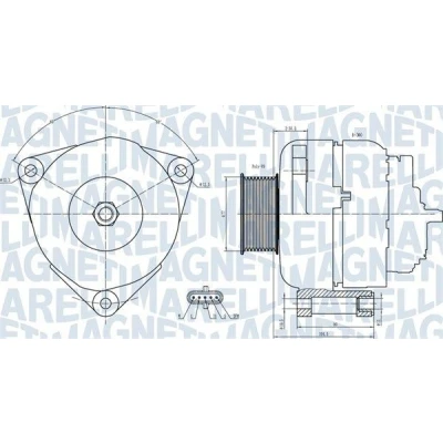 Bilde av MAGNETI MARELLI 063731739010 Dynamo 28V 100A