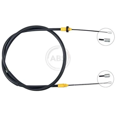 Bilde av A.B.S. K15498 Bremsekabel 1640 Trommelbrems for høyre/venstre ratt PEUGEOT: 206 Hatchback, Partner I Combispace