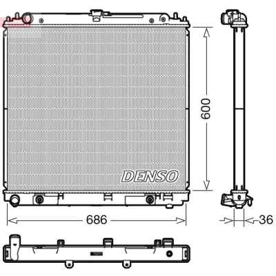 Bilde av DENSO DRM46042 Radiator 686 600 36 NISSAN: Pathfinder 3