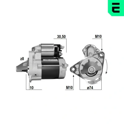 Bilde av ERA 221170A Starter 12V 0,8kW 8 M8 74mm