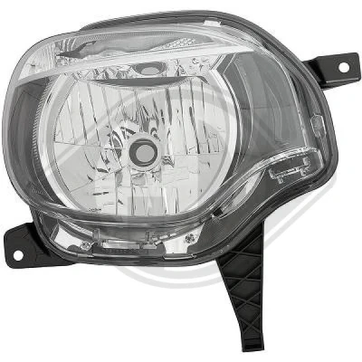 Bilde av DIEDERICHS 4483981 Frontlykter venstre PY21W, H4 Halogen med blinklys for høyrekjøring uten motor høydejustering hovedlys