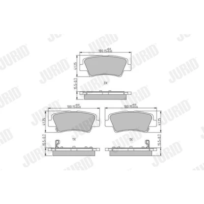 Bilde av JURID 573816J Bremseklosser med akustisk slitasjevarsel uten tilbehør HYUNDAI: ix35, Ioniq, Tucson, KIA: Niro, Sportage IV, Rio 4