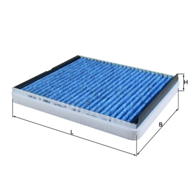 Bilde av MAHLE ORIGINAL LAO 74 Kupéfilter Karbonfilter, med antiallergisk virkning, antibakteriell effekt 277,0 243 40,0 CST4624 OPEL: Zafira B, Astra G CC