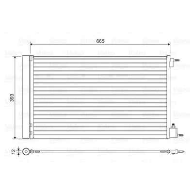 Bilde av VALEO 814042 Kondensator uten tørker Aluminium 393 OPEL: Insignia A Hatchback