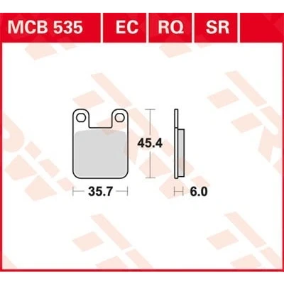 Bilde av TRW Organic Low Budget MCB535EC Bremseklosser