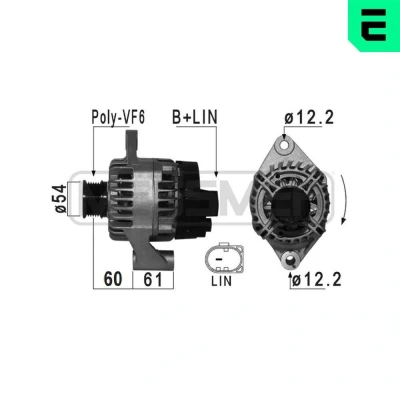 Bilde av ERA 210936A Dynamo 14V 120A ALFA ROMEO: Giulietta Hatchback