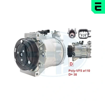 Bilde av ERA 670090 Kompressor PAG 46 R134a VOLVO: XC60 I, XC70 II Stasjonsvogn, V70 3, FORD: MONDEO 4 Turnier, S Max Mk1,