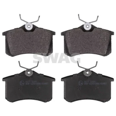 Bilde av SWAG 30 91 6488 Bremseklosser bakaksel ekskl. slitasjevarselkontakt med antihyle blikk VOLKSWAGEN: Caddy 3, GOLF 5, 6, AUDI: A3 Sportback