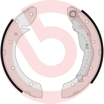 Bilde av BREMBO S 68 521 Bremsesko 229 42 med håndbremsarm