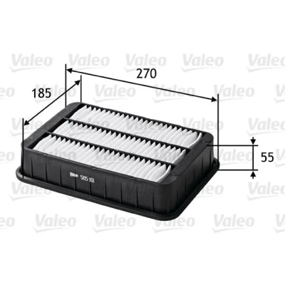 Bilde av VALEO 585161 Luftfilter 55 185 270 Filterinnsats MITSUBISHI: Outlander 2 SUV, Lancer 8 Limousine, ASX PEUGEOT: 4007, 4008 SUV