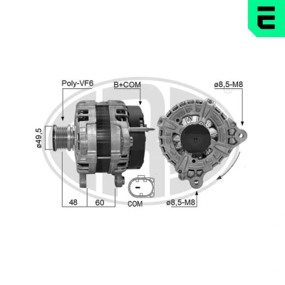 Bilde av Dynamo 14V 180A audi, seat, skoda, vw OE 03L 903 023 M, MX, 04L T