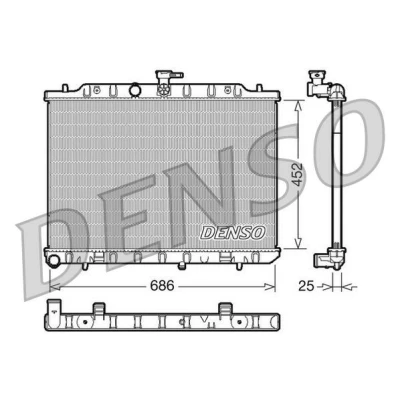 Bilde av DENSO DRM46007 Radiator Aluminium 452 686 25 NISSAN: X Trail