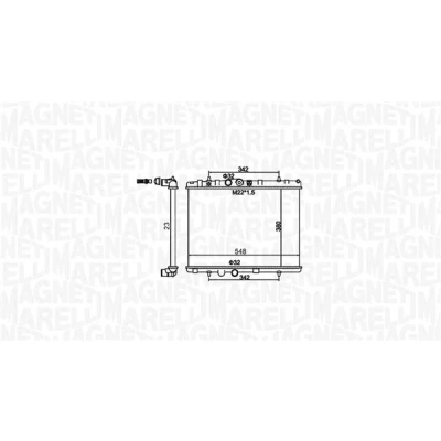 Bilde av MAGNETI MARELLI 350213156100 Radiator 380 548 23 Kjøleribber satt sammen mekanisk CITROËN: C3 I Hatchback