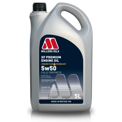 Bilde av Millers Oils Xf Premium 5W 50 5l Motorolje 7726 5 MERCEDES BENZ: E Klasse Sedan, T modell, NISSAN: Qashqai / Qashqai+2 I
