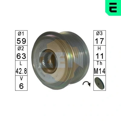 Bilde av ERA ZN5573 Frihjul Dynamo