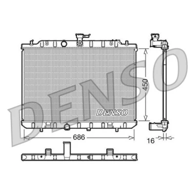 Bilde av DENSO DRM46006 Radiator Aluminium 450 686 16 NISSAN: X Trail