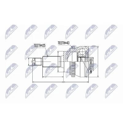 Bilde av Leddsett, drivaksel, Hjulside, suzuki ignis i, ii, 4410186G30, 44101 86G31, 4410286G30, 4410286G30000