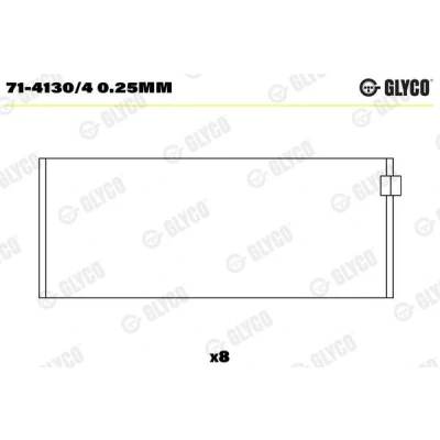 Bilde av GLYCO 71 4130/4 0.25mm Veivaksellager LANCIA: Thema Sedan