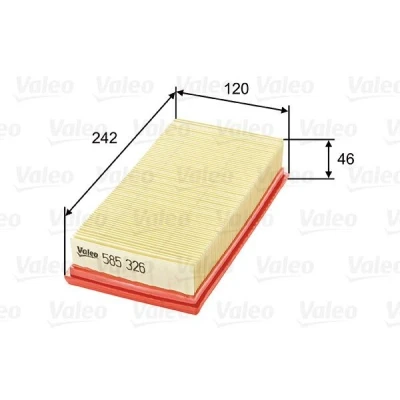Bilde av VALEO 585326 Luftfilter 47 120 242 Filterinnsats SUZUKI: SWIFT 3, 4, OPEL: Agila B