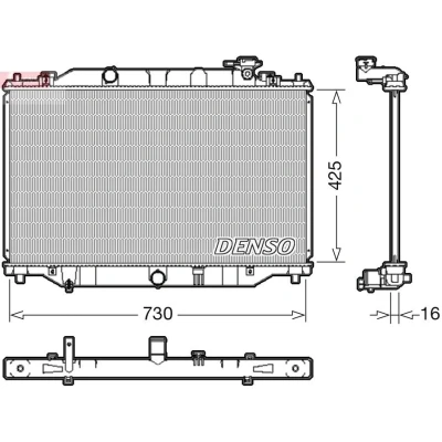 Bilde av DENSO DRM44039 Radiator 425 752 16