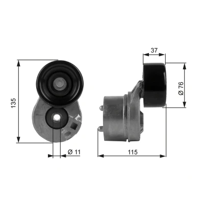 Bilde av GATES FleetRunner Micro V Kit T38431 Strammerull