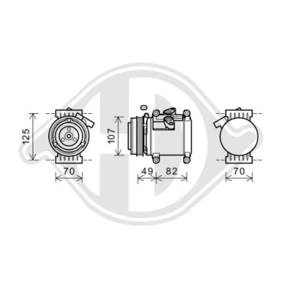 Bilde av DIEDERICHS DCK1156 Kompressor CSP11 12 R 134a Climate