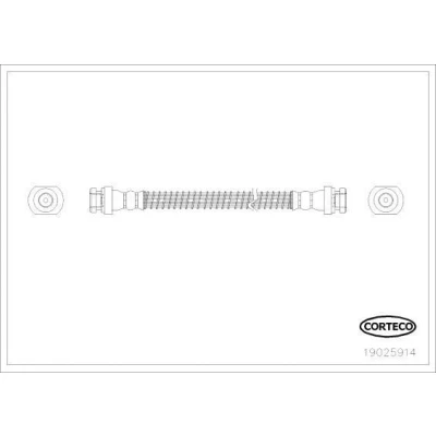 Bilde av CORTECO 19025914 Bremseslange bakaksel 235 MITSUBISHI: PAJERO 2, COLT 1