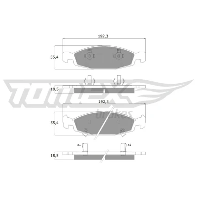 Bilde av Bremseklosser sett TOMEX Brakes TX 14 89