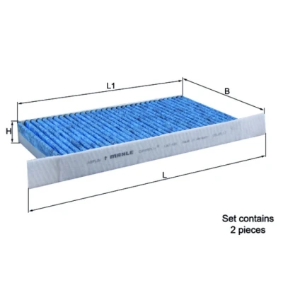 Bilde av MAHLE ORIGINAL LAO 426/S Kupéfilter Karbonfilter, med antiallergisk virkning, antibakteriell effekt 343,0 134 30,0 CST4624