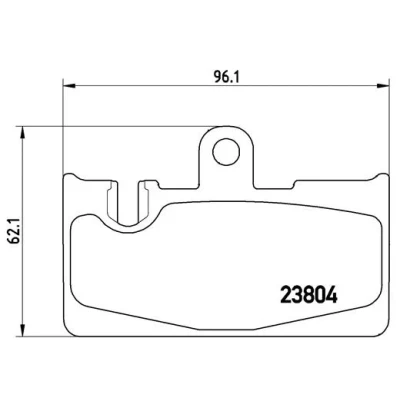 Bilde av BREMBO P 83 059 Bremseklosser klargjort for slitasjeindikator uten tilbehør