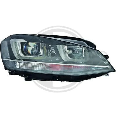 Bilde av DIEDERICHS 2216985 Frontlykter venstre D3S/H7 xenon med kjørelys (LED) for høyrekjøring motor høydejustering hovedlys
