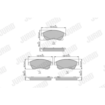 Bilde av JURID 573332J Bremseklosser med akustisk slitasjevarsel uten tilbehør OPEL: Astra J Sports Tourer, Antara, Hatchback