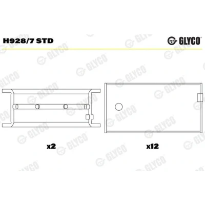 Bilde av GLYCO H928/7 STD Veivaksellager