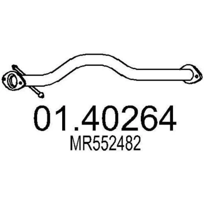 Bilde av MTS 01.40264 Eksosrør 815 foran for midtre eksospotte MITSUBISHI: L200 III Pick up