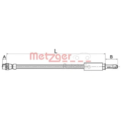Bilde av METZGER 4110145 Bremseslange 221 BMW: 3 Touring, Sedan, 1 Hatchback