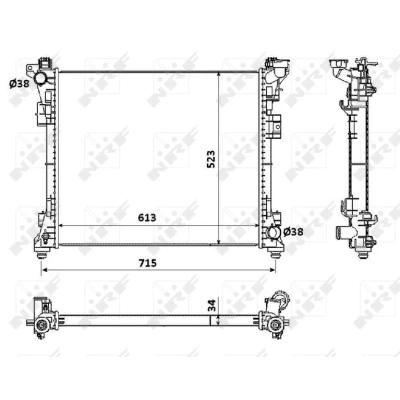 Bilde av Radiator, motorkjøling, chrysler grand voyager v, 4677751AA, 4677751AB, 4677755AA, 4677755AD, 4677755AE, 4677755AF