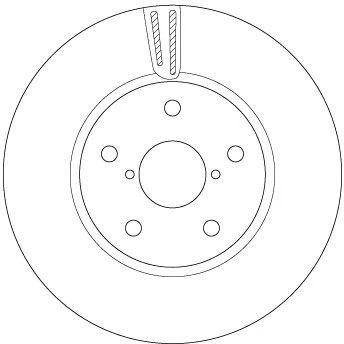Bilde av TRW DF6727S Bremseskiver 293 28 5 114 ventilert spraylakkert