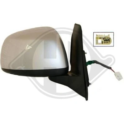 Bilde av Sidespeil Diederichs 6445824 høyre grunnet konveks, for elektrisk speiljustering, komplett speil SUZUKI: SX4 I Hatchback