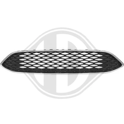 Bilde av DIEDERICHS 1419042 Radiatorgitter foran krom, svart FORD: FOCUS 3
