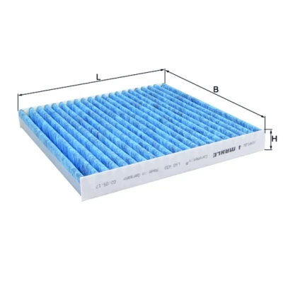 Bilde av MAHLE ORIGINAL LAO 430 Kupéfilter Karbonfilter, med antiallergisk virkning, antibakteriell effekt 215,0 213 25,0 CST4624 SMART: Fortwo II Coupé