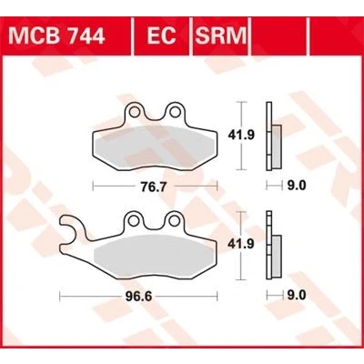 Bilde av TRW Organic Allround MCB744 Bremseklosser