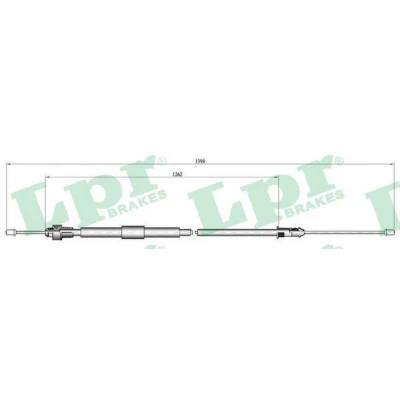 Bilde av LPR C0466B Bremsekabel 1375/1262 Skivebrems
