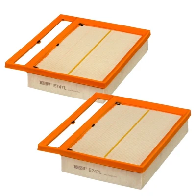 Bilde av HENGST FILTER E747L 2 Luftfilter 50 210 248 Filterinnsats MERCEDES BENZ: G Klasse SUV, S Sedan, SL Cabrio