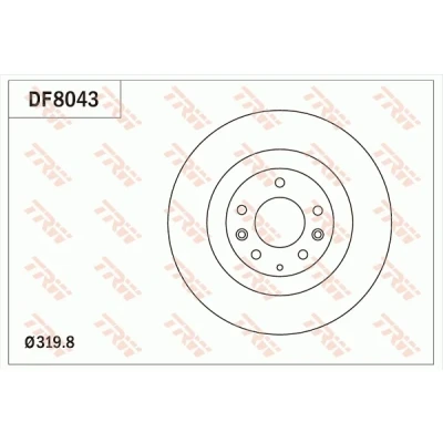 Bilde av TRW DF8043 Bremseskiver 320 28 5 114,3 ventilert spraylakkert MAZDA: CX 7, FORD USA: Edge