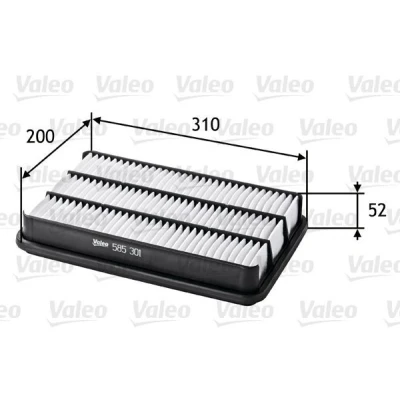 Bilde av VALEO 585301 Luftfilter 52 200 310 Filterinnsats OPEL: Frontera B SUV
