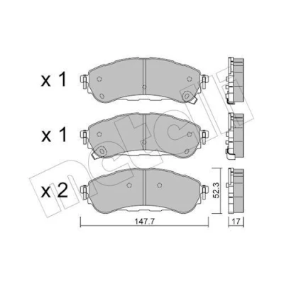 Bilde av METELLI 22 1344 0 Bremseklosser med akustisk slitasjevarsel FORD: Ranger Mk3
