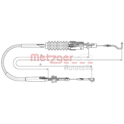 Bilde av METZGER 14.4305 Gasskabel COFLE VOLKSWAGEN: TRANSPORTER 4, 4 Bus