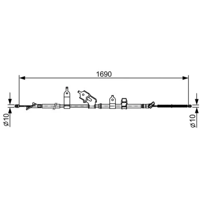 Bilde av BOSCH 1 987 482 443 Bremsekabel 1690mm